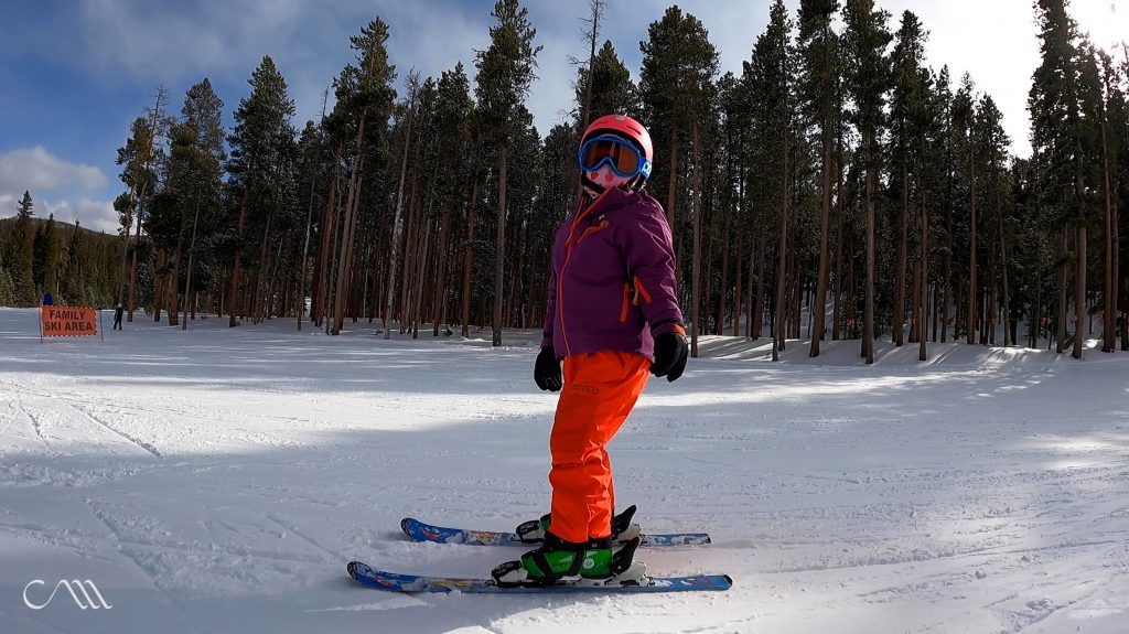 Roise on the slopes in her Shred Dog gear.
